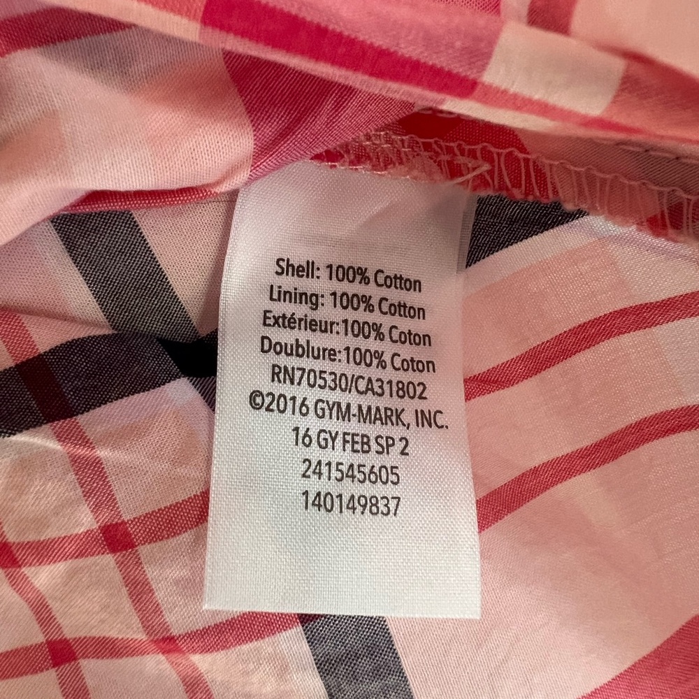 Gymboree Pink and Black Plaid Blouse with‎ Ruffled Hem NWT - Picture 5 of 7